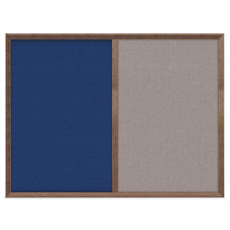 United Visual Products Enclosed Corkboard, 1 Door, 72"x36", 4" Fra, UV3425-BLACK-ULTMAR UV3425-BLACK-ULTMAR